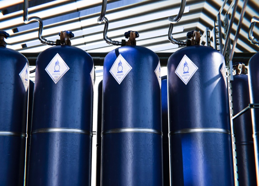 Cilindro de CO2 para água com gás comercializado pela OxxiPG